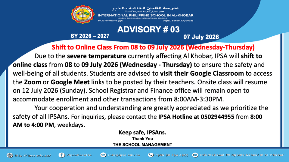 Advisory #03