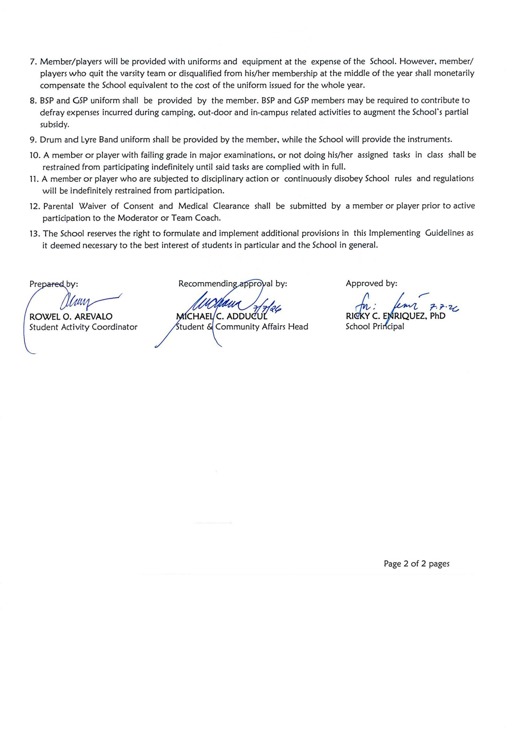 SSC Guidelines 2