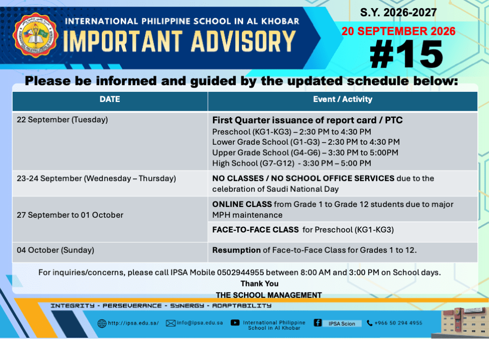 Advisory #15