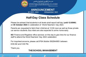 Half-Day Class Schedule
